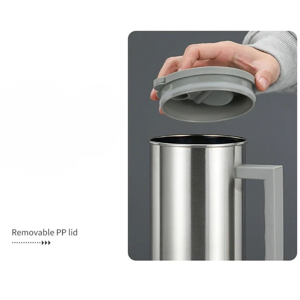 Stainless Steel Large Water Jug Flip Top Lids Iced Tea Pitcher Metal Water Bottle  Travel