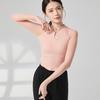 Women's Retro Chic Long Sleeve Yoga & Dance Top - Slim Fit, Chinese Style