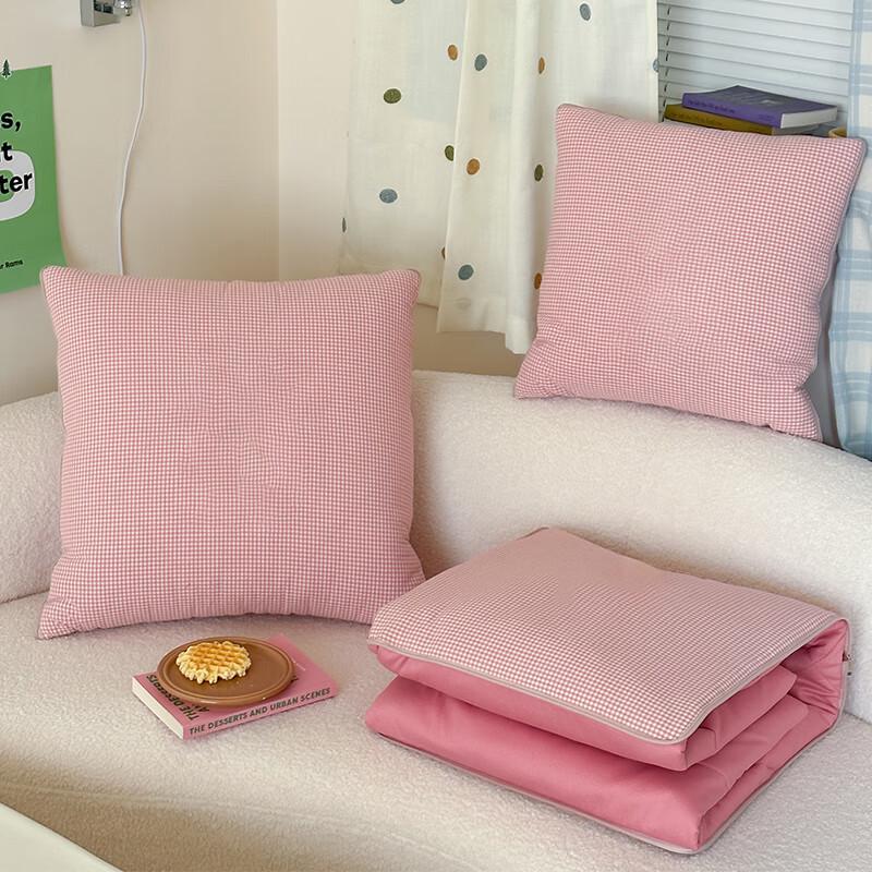 Muji Style Plaid Pillow Blanket