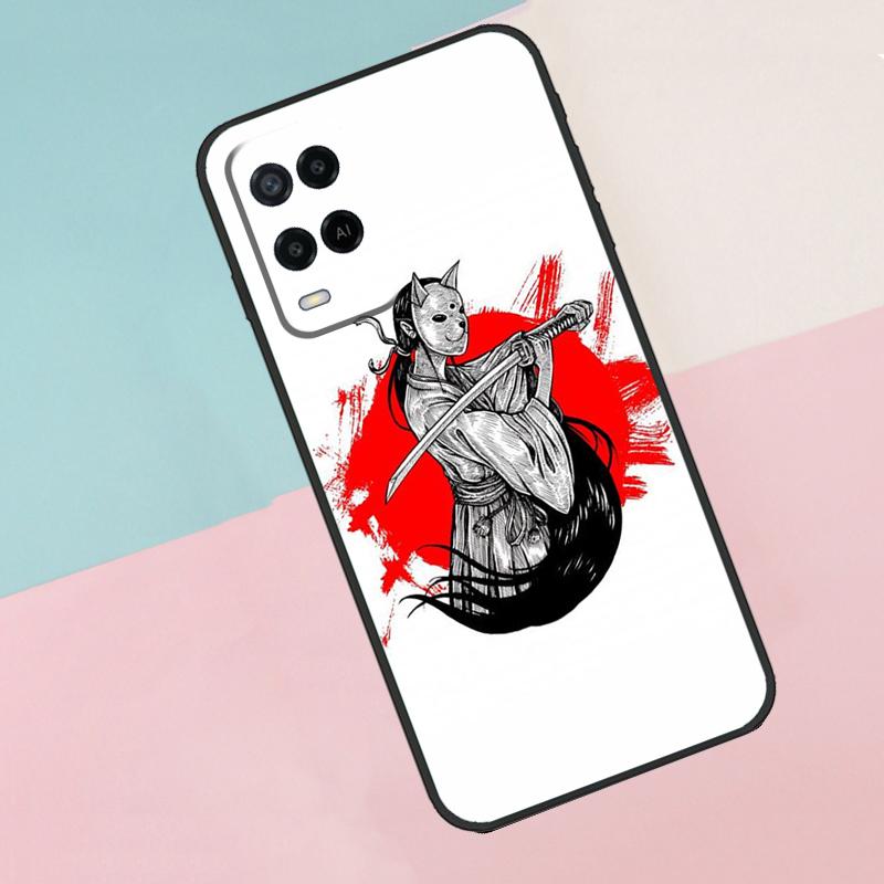 Anime Mädchen Samurai Für Oppo A16 A76 A96 A15 A80 A60 A40 A94 A54 A98 A78 A18 A38 A58 A17 A77 A74 A57S Handyhülle