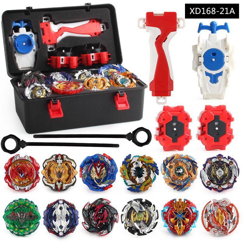 Set 12pcs Beyblade Portable Gyro B122 B125 B127 With Foam Kids Toys Storage Case