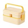 High-Quality Blue Multi-Color Bento Box: Eco-Friendly, Heatable, Portable 3-in-1 Double Layer Lunch Box with Sealed Tableware