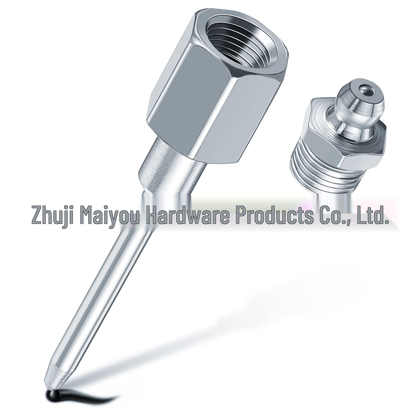 Needle-Type Oil Gun Nozzle with Narrow Tip for Grease Lubrication - Quick Oiling Grease Gun Accessory. 7x10 cm