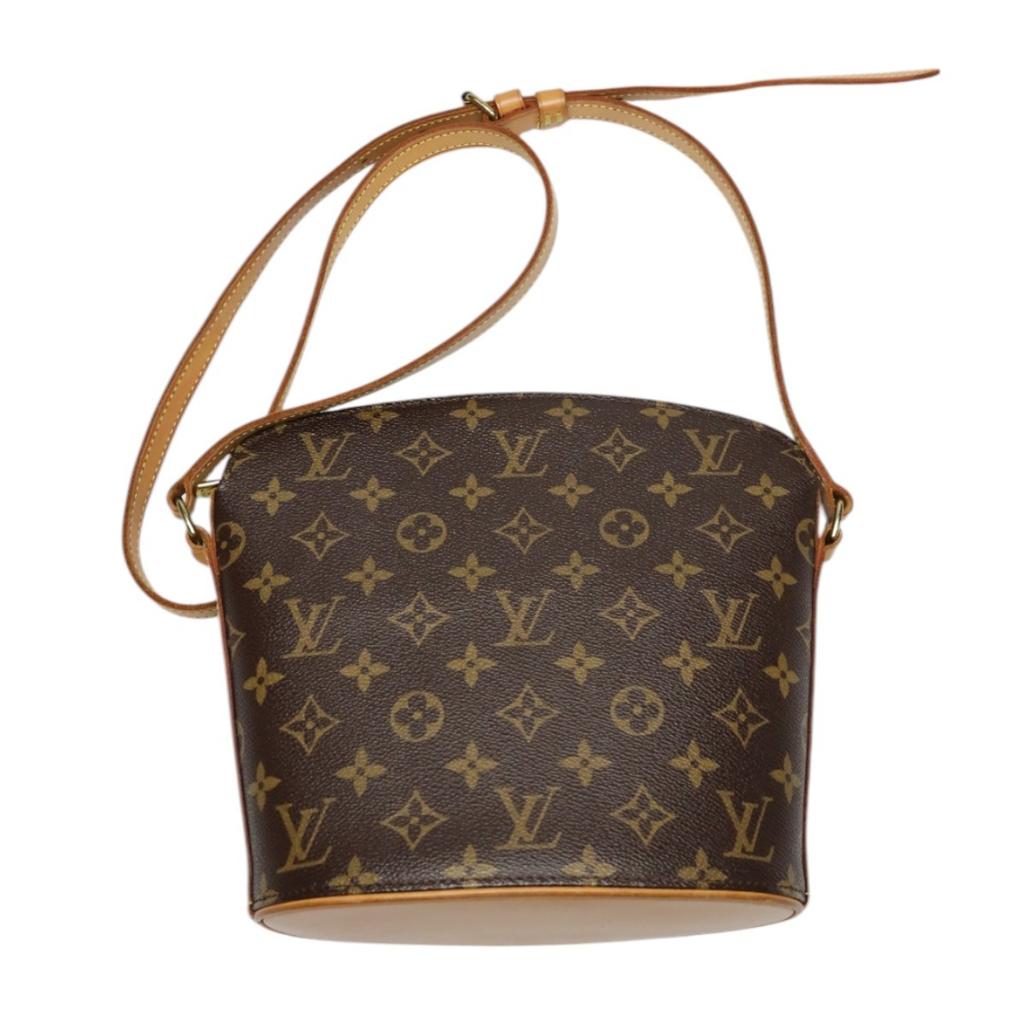 Louis Vuitton Monogram Drouot Shoulder Bag Monogram Canvas Brown Women M51290 Used