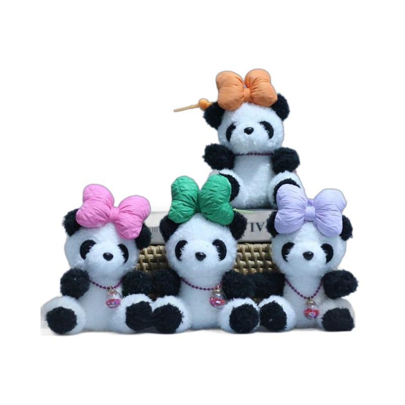 Panda Adorable Colorful Plush Keychain Soft Pp Cotton Mini Toy For Cute Bags