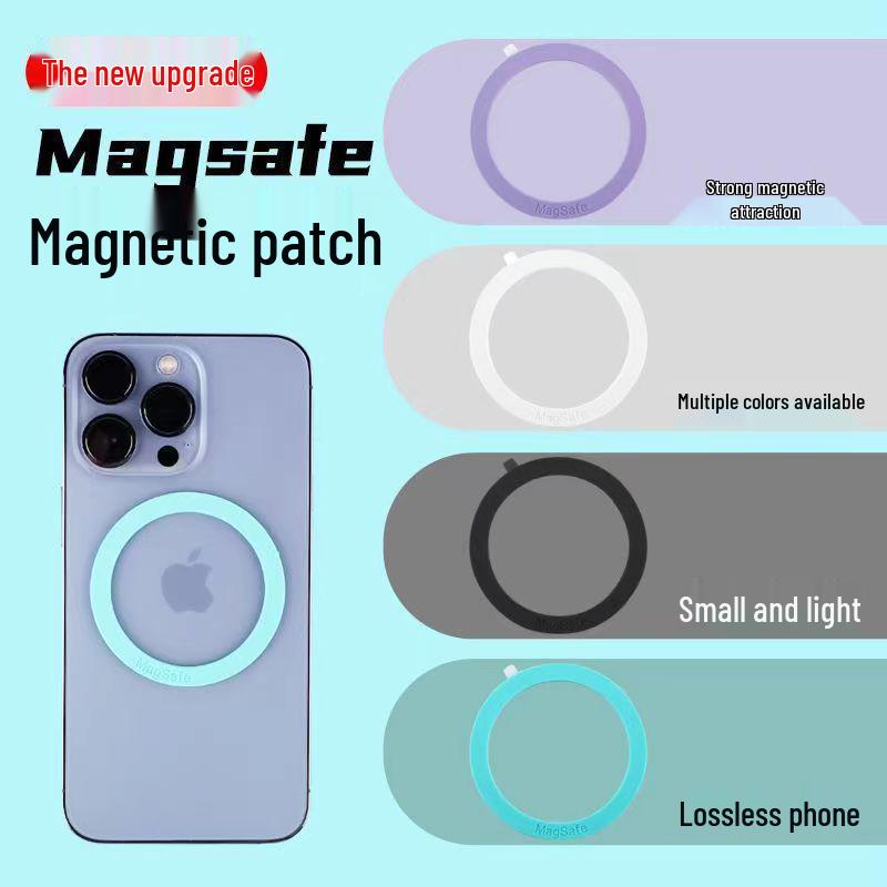 Silicone Magnetic Sheet with Magsafe Wireless Charging Ring for Phone Cases