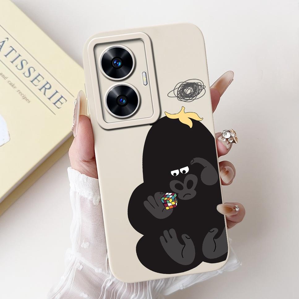 For Realme C55 6.72" Case New Cute Cartoon Print Soft Silicone Shockproof Cover For Oppo Realme C55 RMX3710 Bumper Phone Case