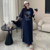 T-shirt Dress for Women In Summer, Large Size, Short Sleeves, Long Length, Laid-back and Casual Style, Straight Fit Skirt