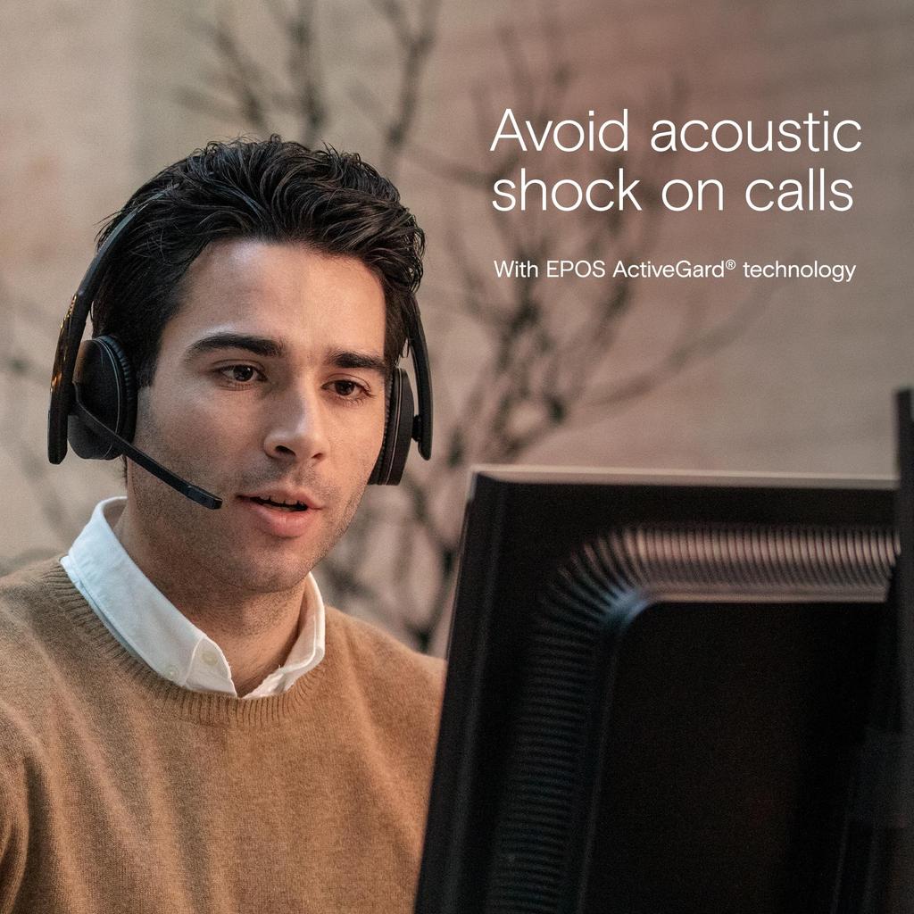 EPOS ADAPT 260 Wireless Bluetooth Headset Comfortable Black - Noise-Canceling Microphone, Multi-Device Connectivity, Long-Lasting Playback, Fit,