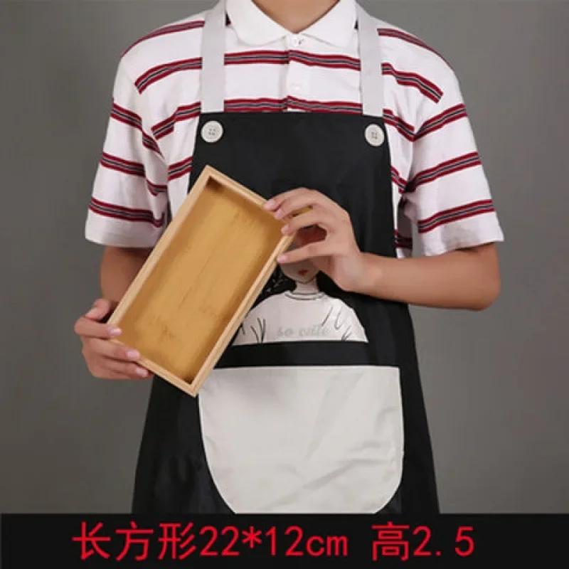 Wooden Bamboo Serving Tray Tea Cup Saucer Trays Fruit Plate Storage Pallet Plate Decoration Japanese Food Rectangular Plate