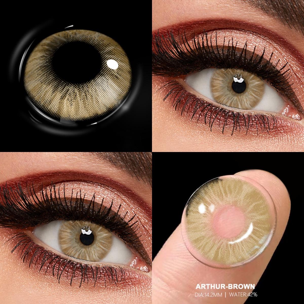 

FUNSACHY 1 пара новых цветных контактных линз для глаз, натуральные контактные линзы для голубых глаз, корейские серые линзы, зеленые зрачки