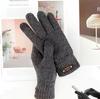 Winter Autumn Men Knitted Gloves Touch Screen High Quality Wool Solid Color Gloves Men Mitten