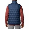 Columbia Hiking Solid Color Stand Collar Zipper Sleeveless Down Vest Men vests Navy-Blue WE4253-464