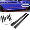 Bruce Shark Universal Side Skirt Rocker Panel Splitter Scratch Carbon Fiber & 2.2m/86.6" Extensions, Lips, Polypropylene, Resistant,