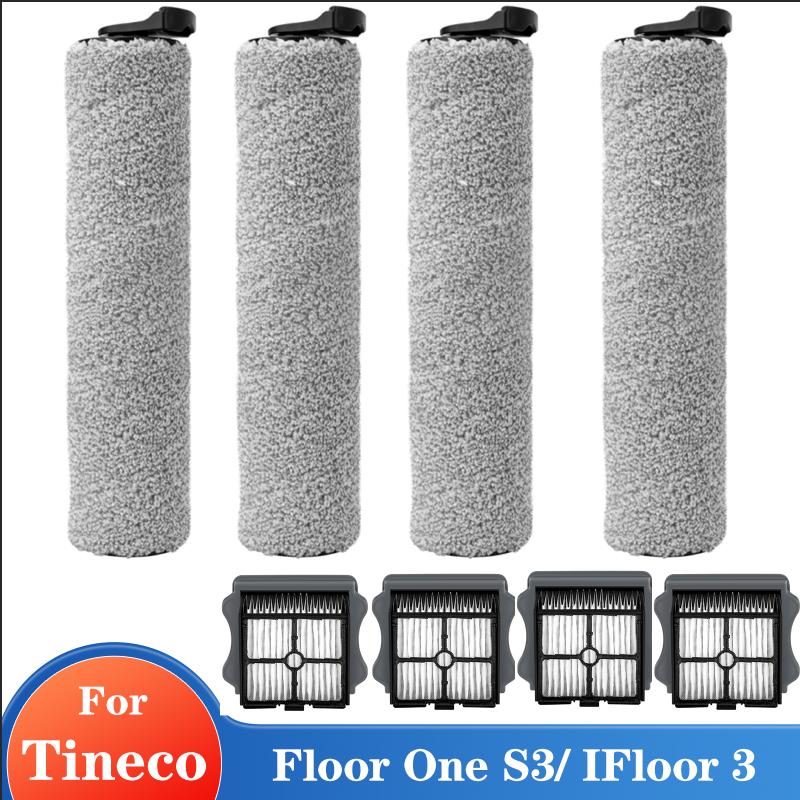 Replacement Roller Brush and Filter Kit Compatible for Tineco Floor One S3 and IFloor 3 Cordless Wet Dry Vacuum