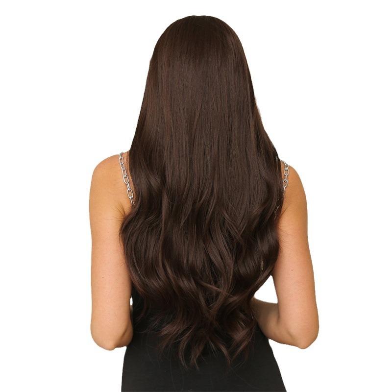 

Парик Бабушка Серый Ци Челка Большая Волна Парик Женский Длинные Вьющиеся Волосы Химическое Волокно Полный Головной Убор