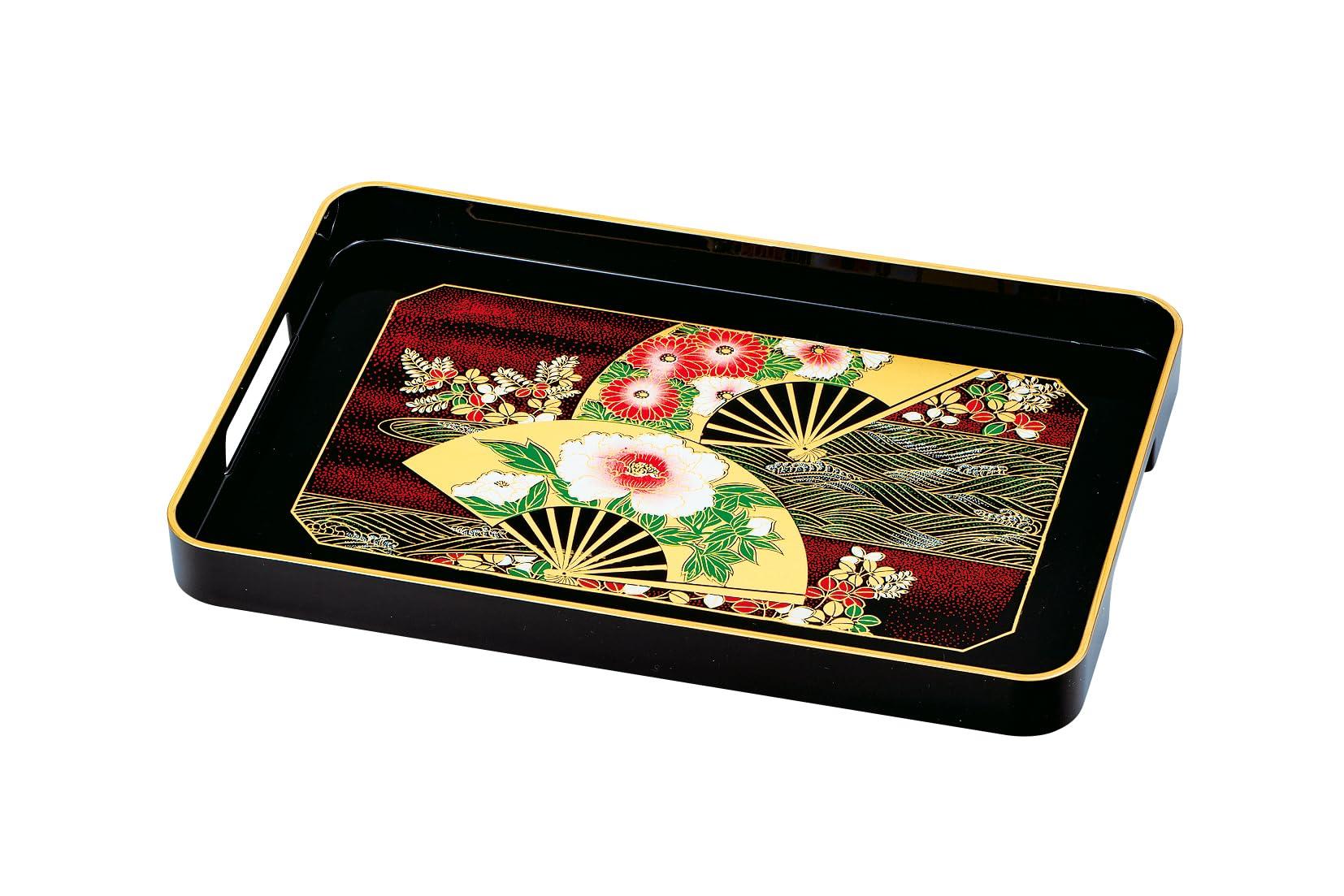 

Компания Nakatani Brothers Изделия лаковой росписи Яманака Длинный поднос 12,0 см с ручкой, Черный, Танцевальный веер, 37-4411