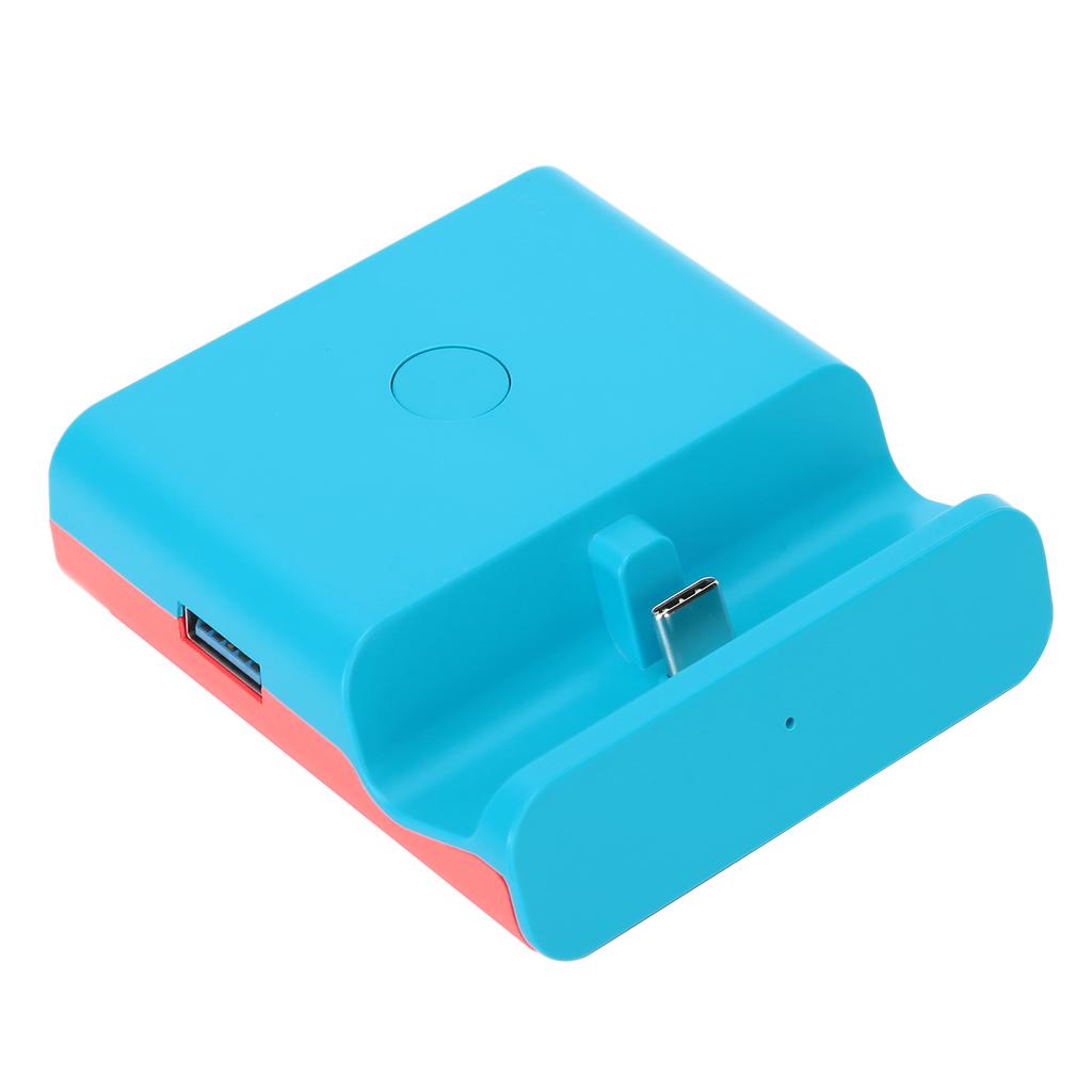 HDMI Video Converter Adapter for Switch Lite Game Machine Portable Mini Charging Dock StandBlue Red