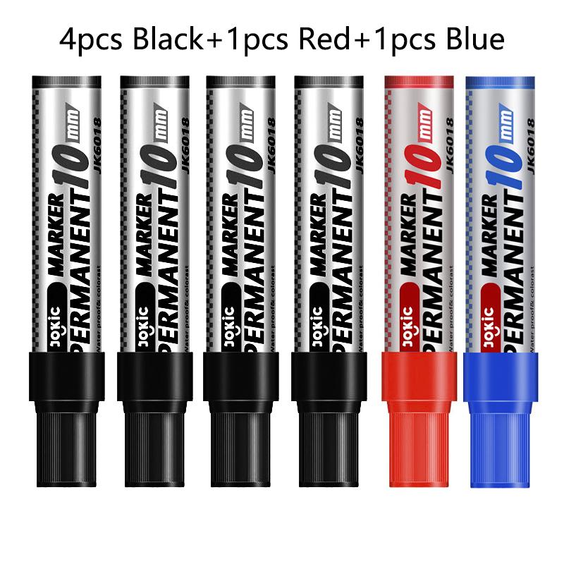 3 Kleuren Grote Capaciteit POP Marker, 10 mm Punt, Permanente Markers, Sneldrogend, Logistieke Marker Pen Koeriersdoos Marker Pen