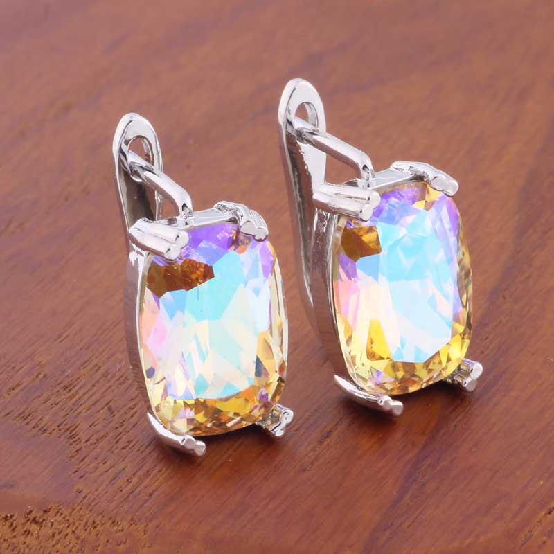 

Прямоугольные серьги из розового золота в европейско-американском ретро-стиле 10*14mm rectangular rounded rose gold ear buckles