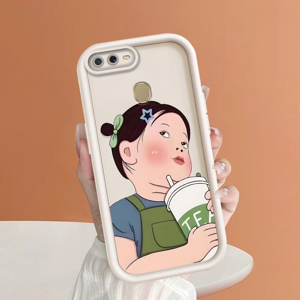 Coque de protection antichoc en silicone souple avec motif de dessin animé pour appareil photo OPPO Reno Realme OnePlus