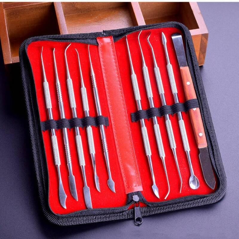 Dental Wax Carving Knife Set - Stainless Steel Technician Tools 