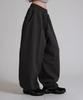 LIKE THE MOST Dot Curved Suede Wide Training Pants_Charcoal