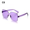 Costume Transparent Candy Color Sunglasses for Women Glasses Rimless Square Sunglasses High Quality High Quality