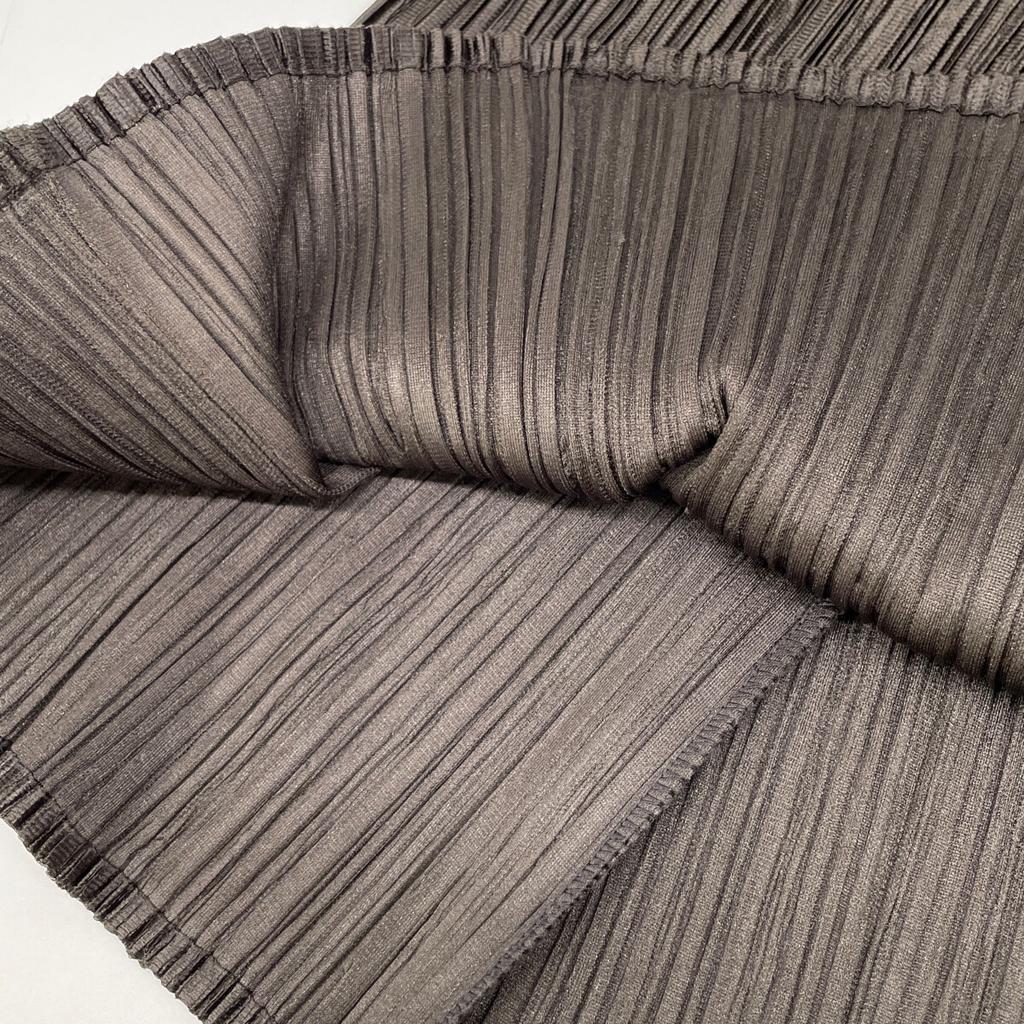 PLEATS PLEASE PP13-JG204 Brown Elastic Waist Pleated Skirt Skirt 1 BrownUsed