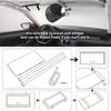 Car Sun Visor Vanity Mirror, with 3 Light Modes & 60 LEDs - Rechargeable Dimmable Clip-on Rear View Sun-Shading Cosmetic Makeup Mirror, Universal for