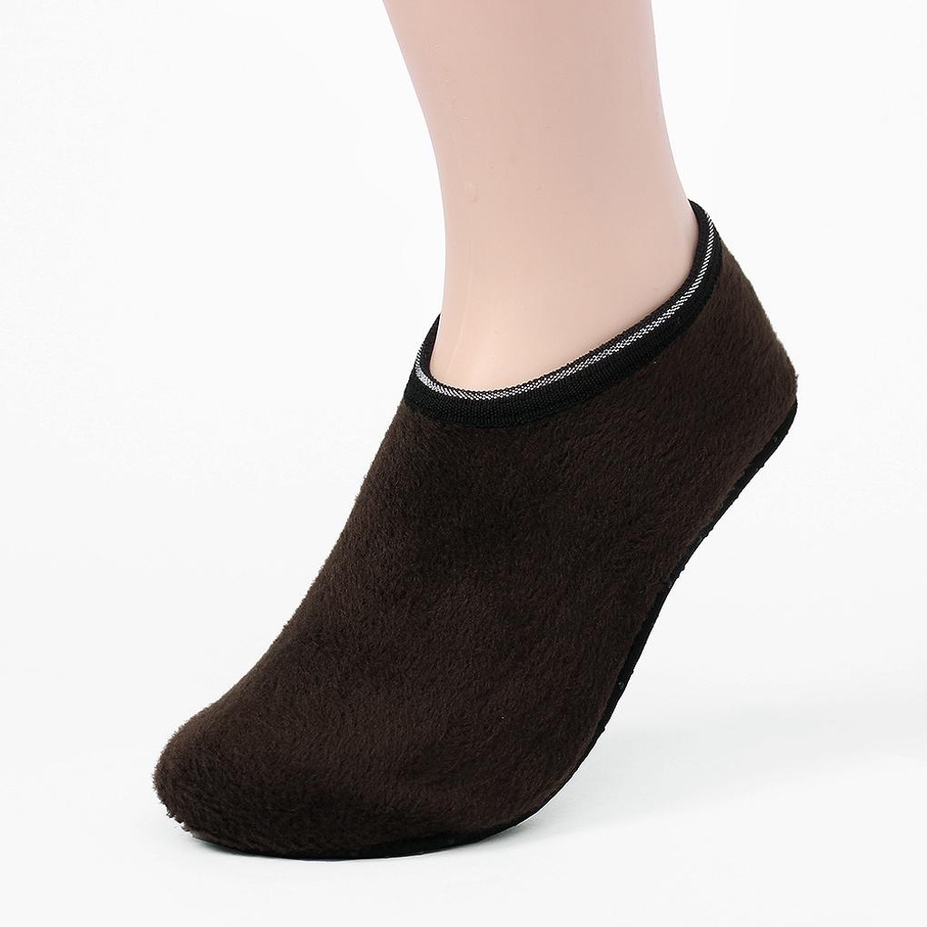 Winter rutschfeste Fleecefutter Socken 240~270mm braune Thermosocken