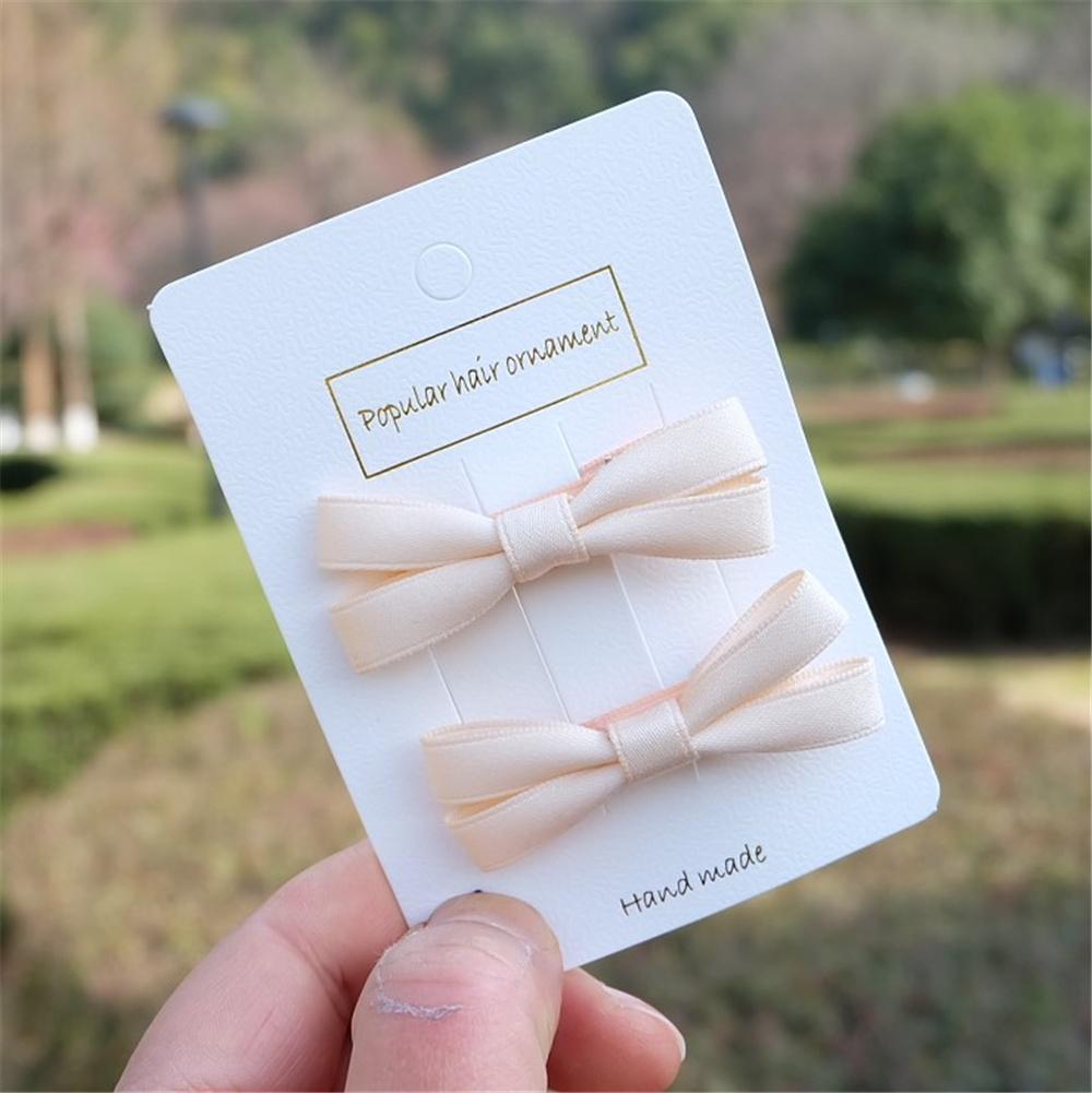 2Pcs/Set Hair Bow Clips For Girls Baby Kawii Barrettes Cute Haar Accessoires Kids Colored Ribbon Hairpins Children Hairgrip Hot