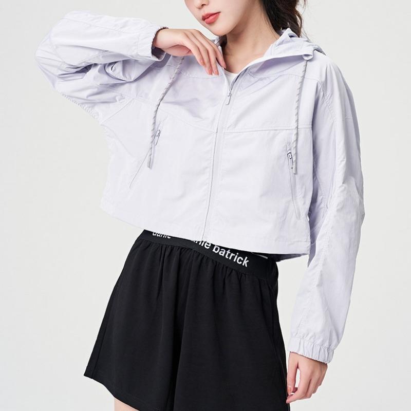 

New jacket autumn and winter short top outdoor sports quick-drying breathable fitness miumiu jacket sunscreen clothing windproof XS