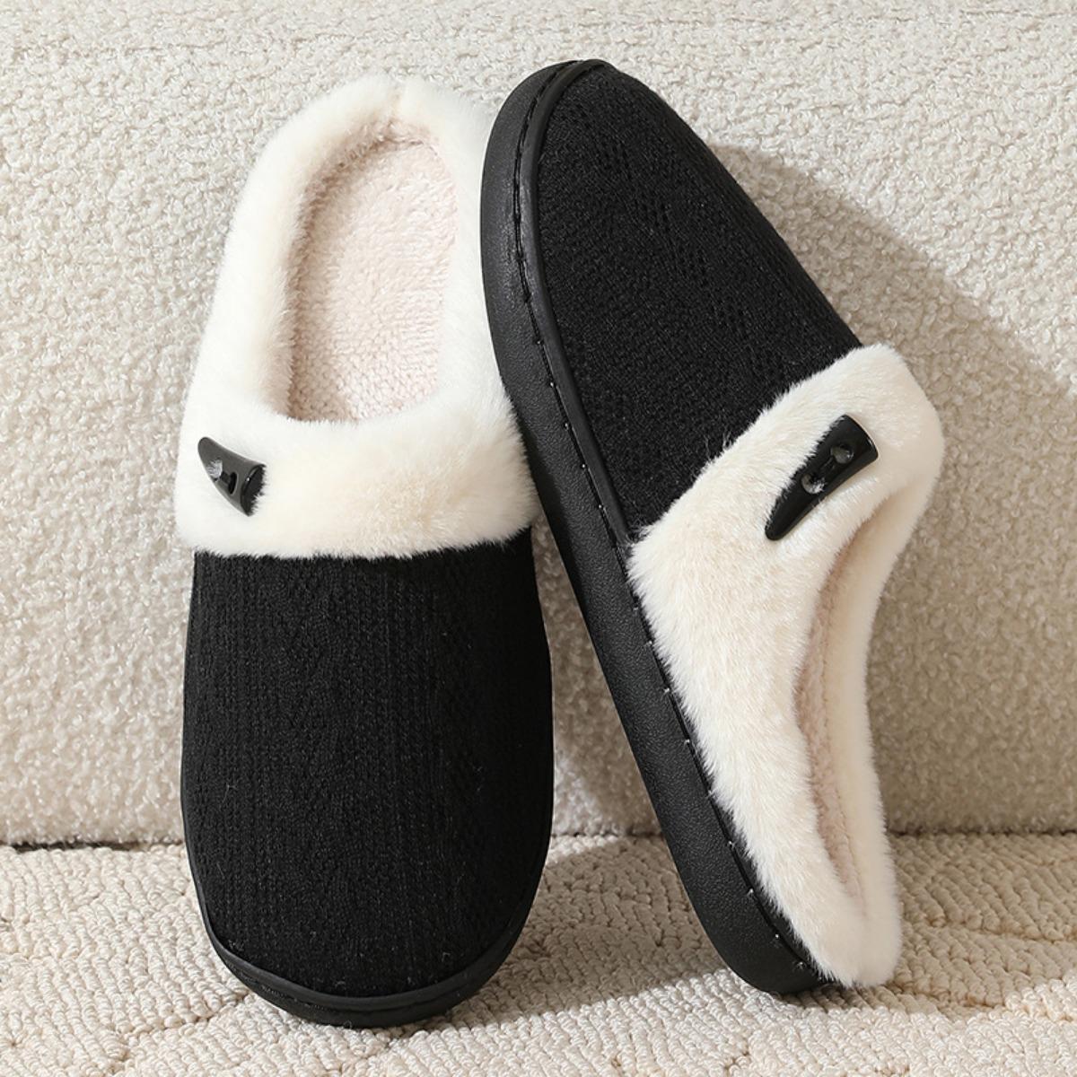 

Тапочки на пуговицах, Парные тапочки, Хлопковые тапочки, Повседневные тапочки, Домашние тапочки 44-45 чёрный