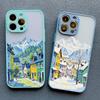 Street View Snow Mountain Town Phone Case For iPhone 16 15 14 Pro Max Plus 13 12 Mini 11 Pro Max 7 8 Plus SE2 XR XS X Back Cover