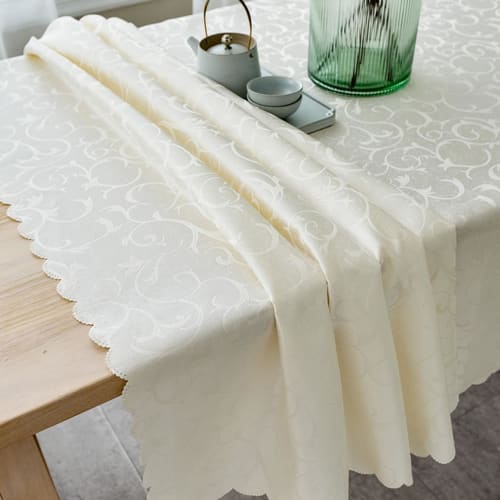 BHOMTY Polyester Tablecloth, Rectangular, Suitable for Home, Hotel, Wedding, Party, Etc., Machine Washable, Wine Red, 140*220cm