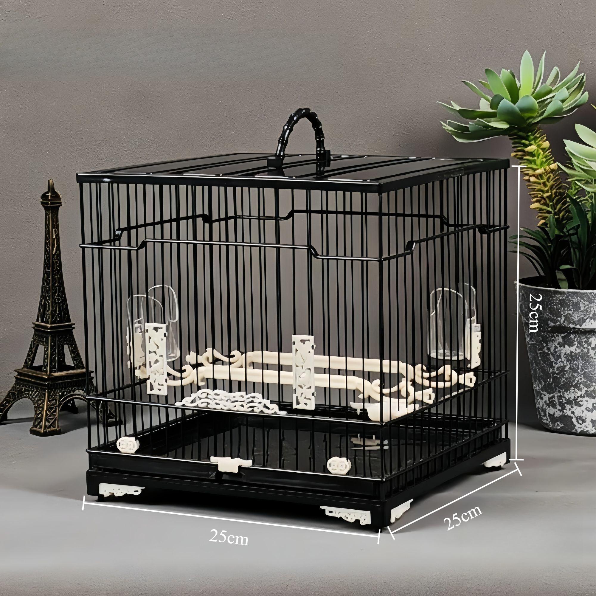 

Bird Cages Portable Parrot Transfer Hanging Birdcage Drawable Tray Design Parrot Cage Easy Clean Bird Supplies Accessories
