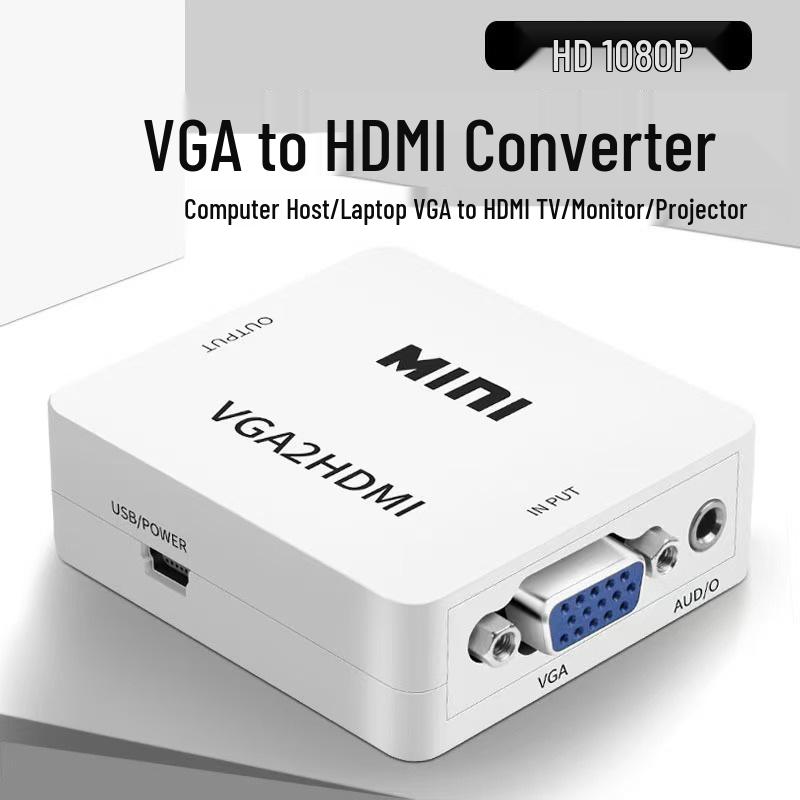 HD AV To HDMI Video Converter 1080P for Monitor, Game Console, Set-top Box, RCA Input