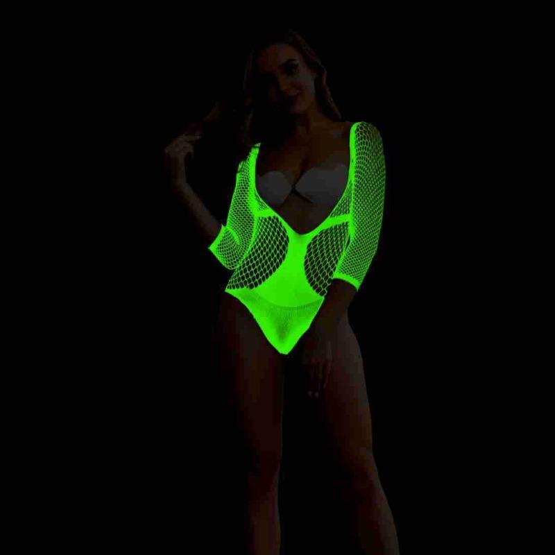 Sex underwear luminous mesh fluorescent nightdress suspender slim sexy luminous suspender underwear hollow