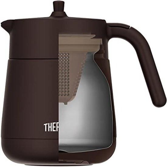 Thermos Vacuum Insulated Teapot Strainer 700ml Brown TTE-700 BW