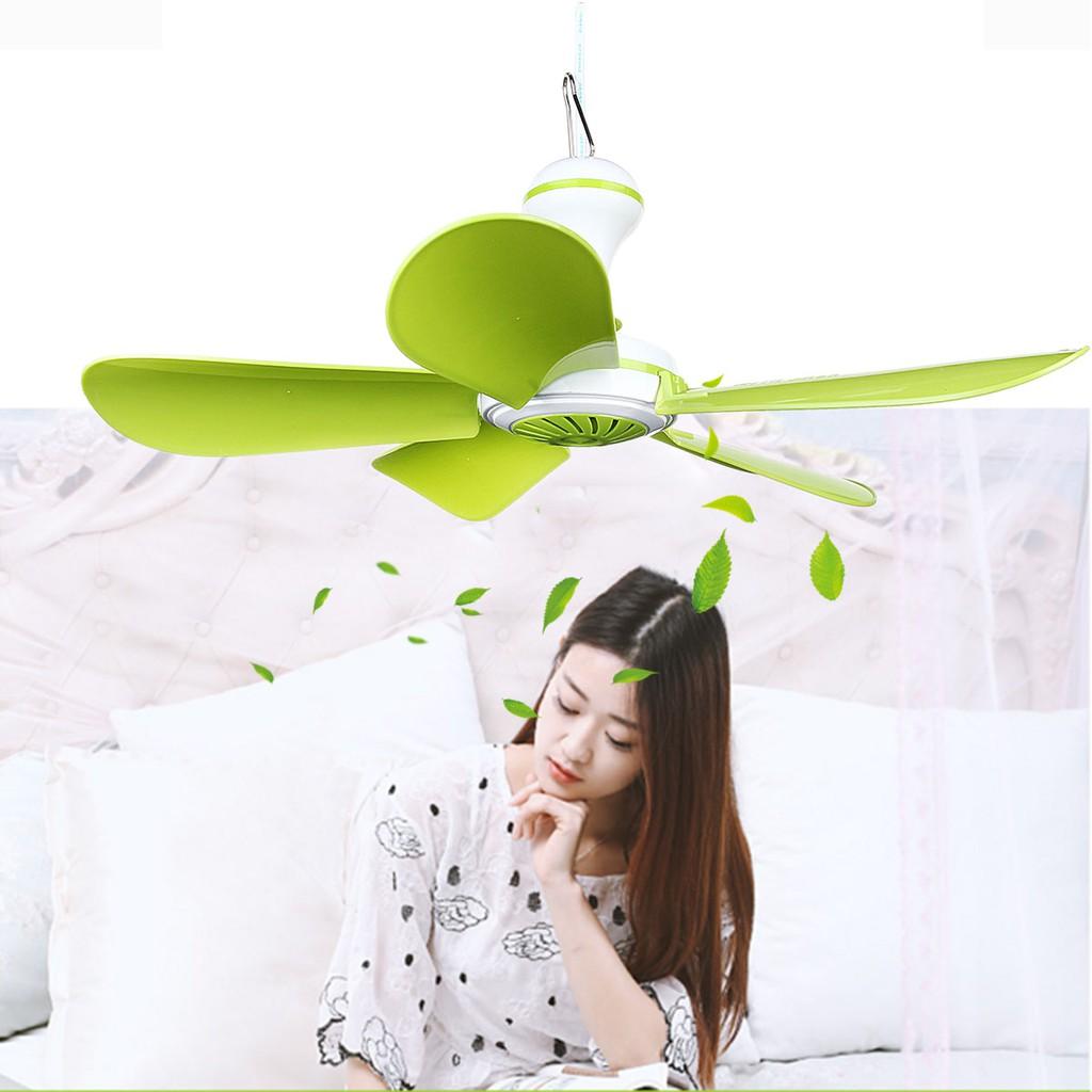 5 Leaves Anti Mosquito Ceiling Fan Mini Energy Saving Electric Brushless Motor Battery Ceiling Fan with Switch Plastic