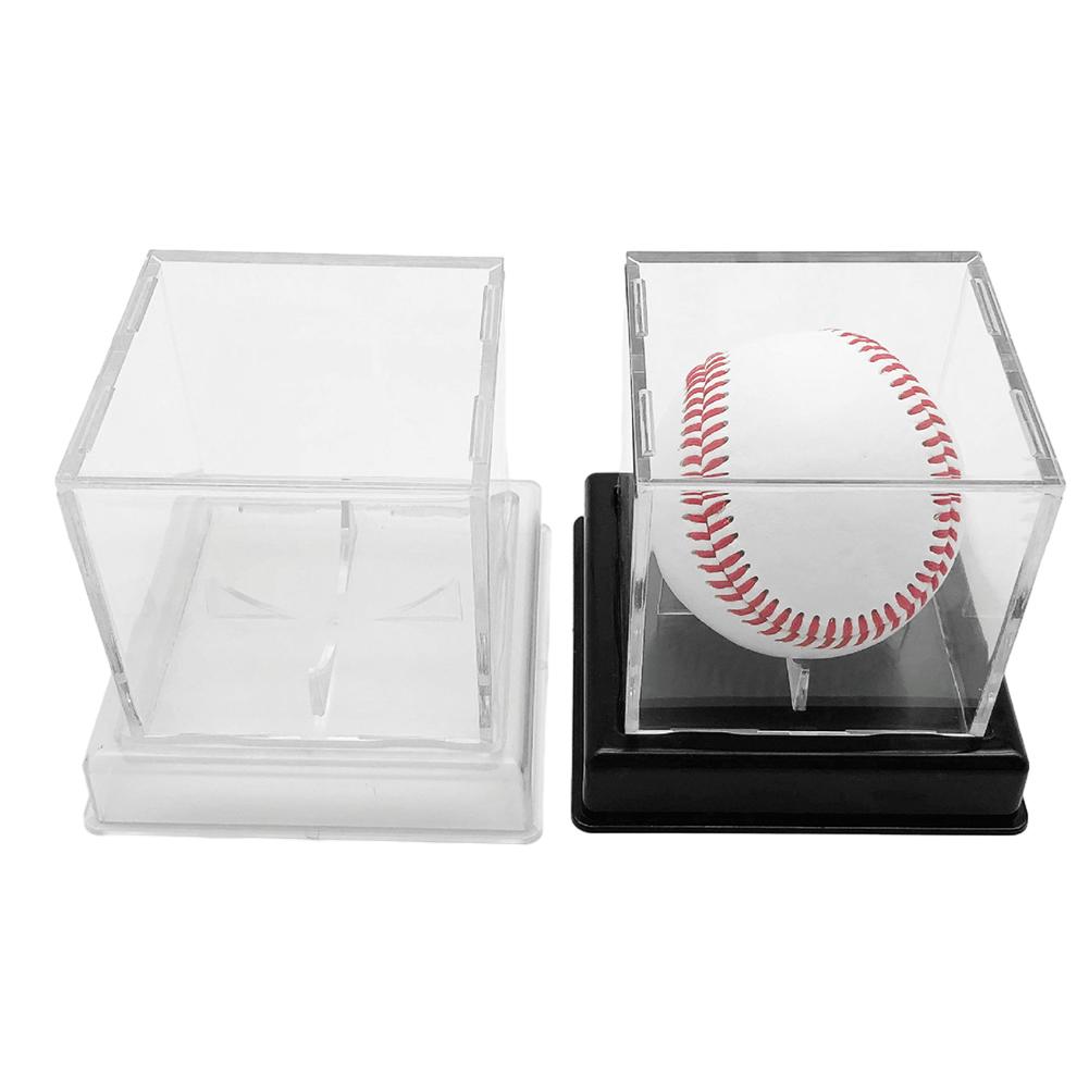 Acrylic Baseball Display Case with Bracket Storage Box Holder Baseball Memorabilia Showcase for Golf Tennis Billiard