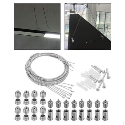 Ceiling Hanging Wire Cable Kit Aquarium Light Adjustable Mounting Hardware for Hotel