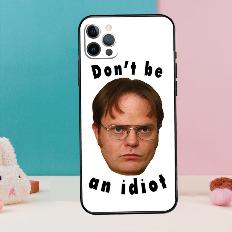 Dwight the Office Jim Makes Phone Case For iPhone 16 15 13 12 11 14 Pro Max 12 13 Mini XR 15 16 Plus 16e Cover Coque