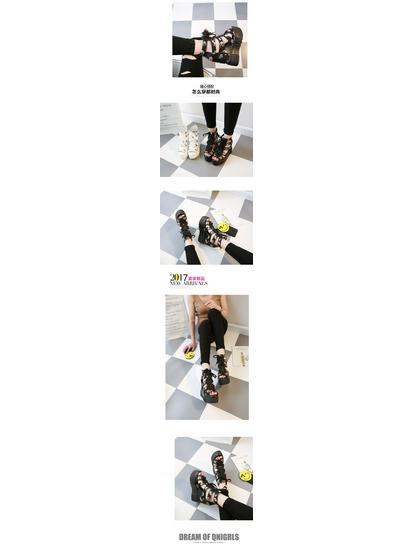 2025 Summer Women's Roman High Heel Sandals - Color Block Cross Straps, 12cm Wedge, Peep Toe