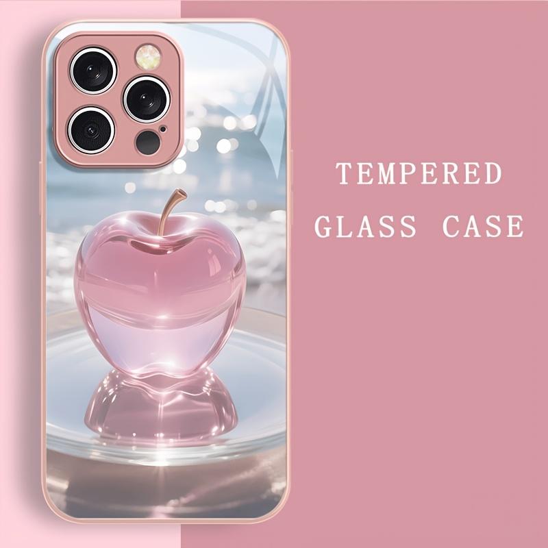 Exquisite Pink crystal apple phone case for iphone 17 pro max cover Built-in glass for iPhone 17 16 15 14 13 12 pm Pro Plus
