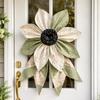 Letrero Decorativo de Flores para Puerta Principal Retro Arpillera Kit para Hacer Corona y Lazo DIY Colgante de Pared Floral Artificial para Decoración Interior Exterior del Hogar