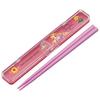 18cm Chopsticks and Chopstick Case Set, Antibacterial, Adult Size, Tangled, Shoko Nakagawa, Disney Princess, Made In Japan, ABC3AG-A