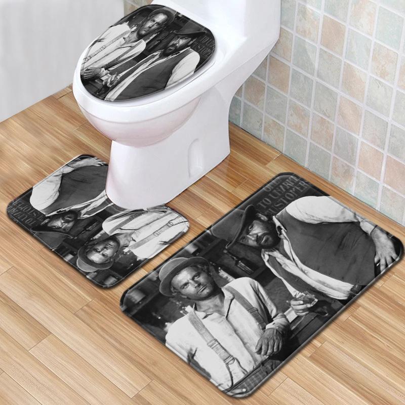 Halloween Bathroom Three-Piece Floor Mat Household Door Mat Bedroom Living Room Carpet