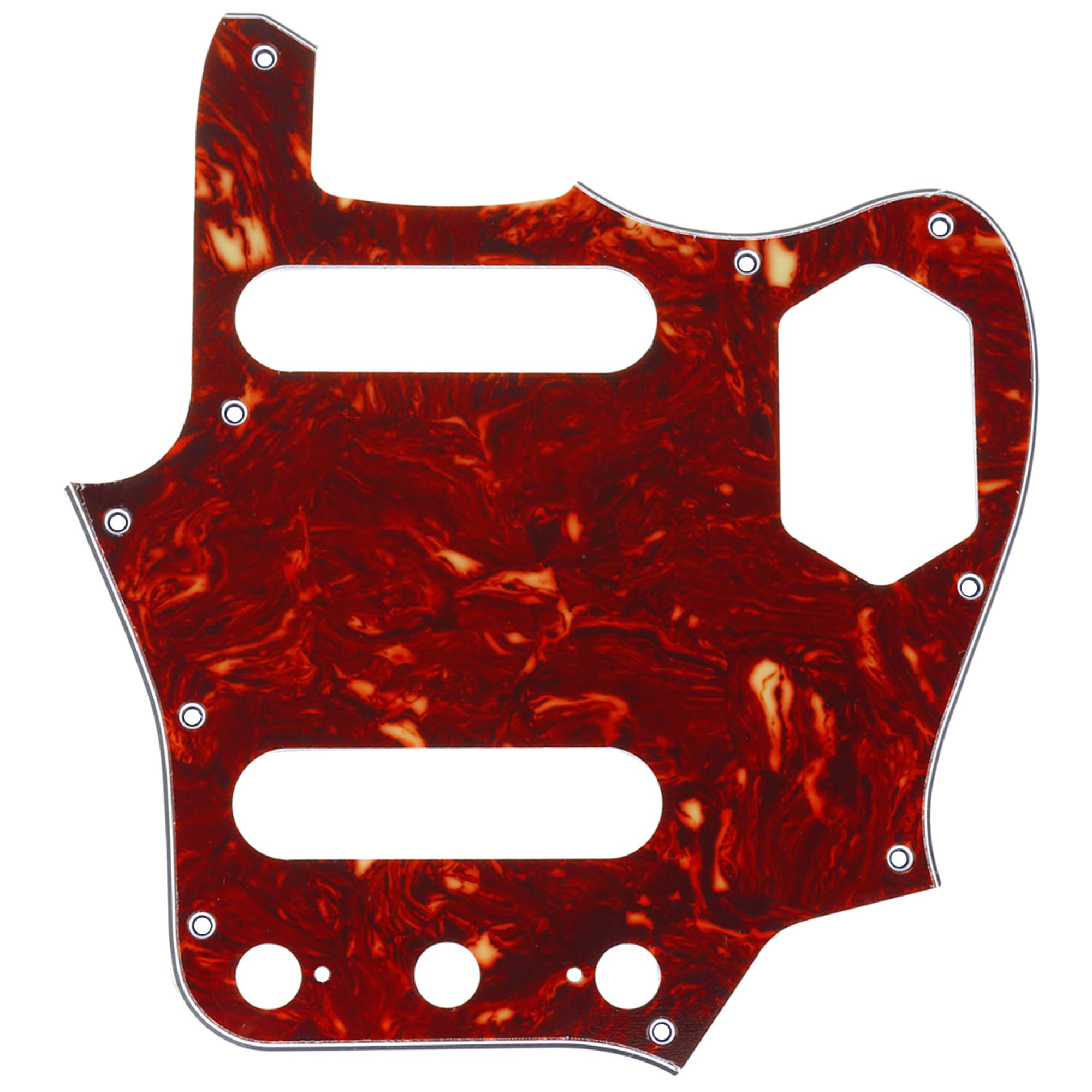 

Пикгард Musiclily Pro в стиле Jaguar с 10 отверстиями, Сделано в Японии, для электрогитар Fender Japan Jaguar, Коричневый черепаховый, Набор из 4 частей